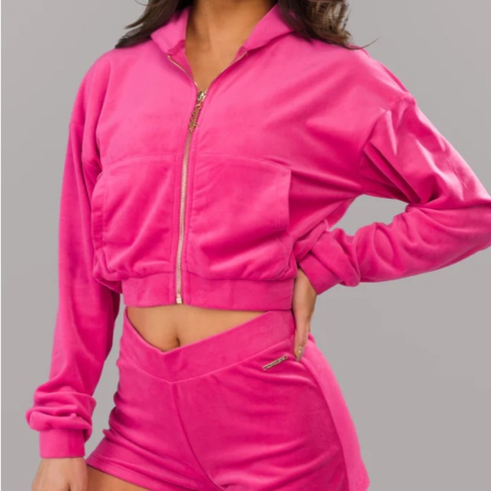 VELOUR ZIP HOODIE - Picture 2 of 13